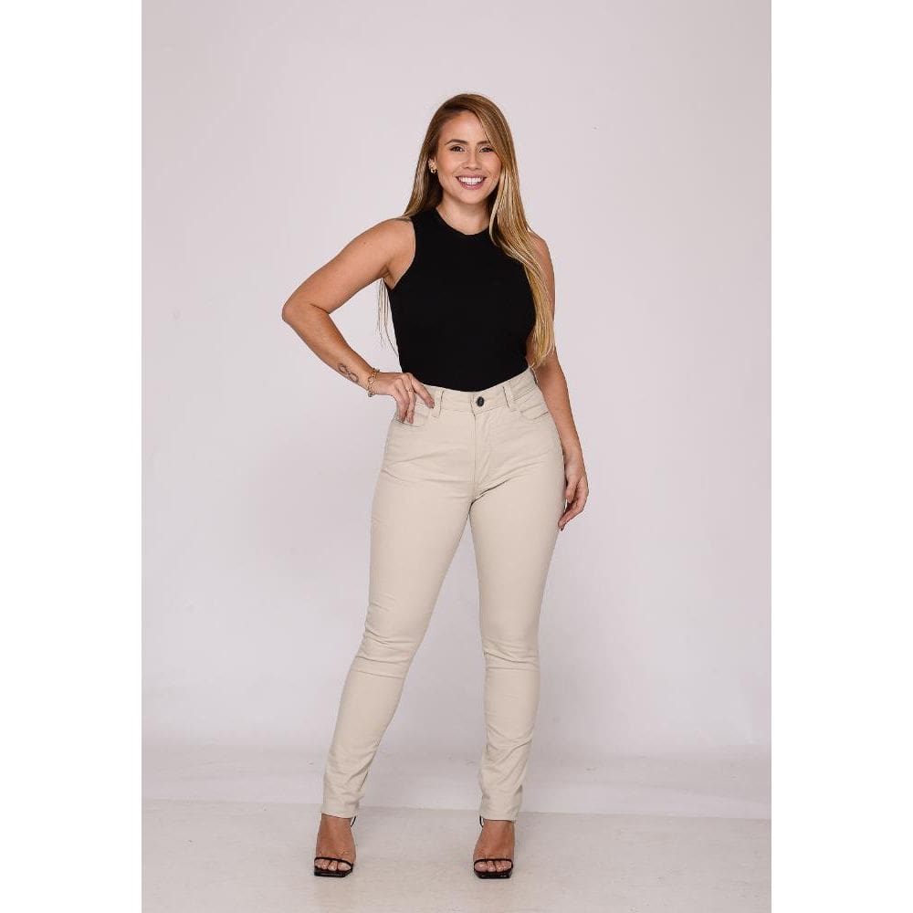 Calça Feminina 7951 Bege Claro [F075]