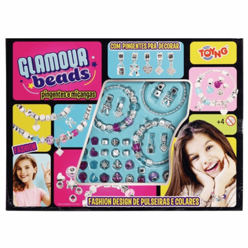 Kit Berloque Glamour Fábrica Pulseiras e Colar Toyng