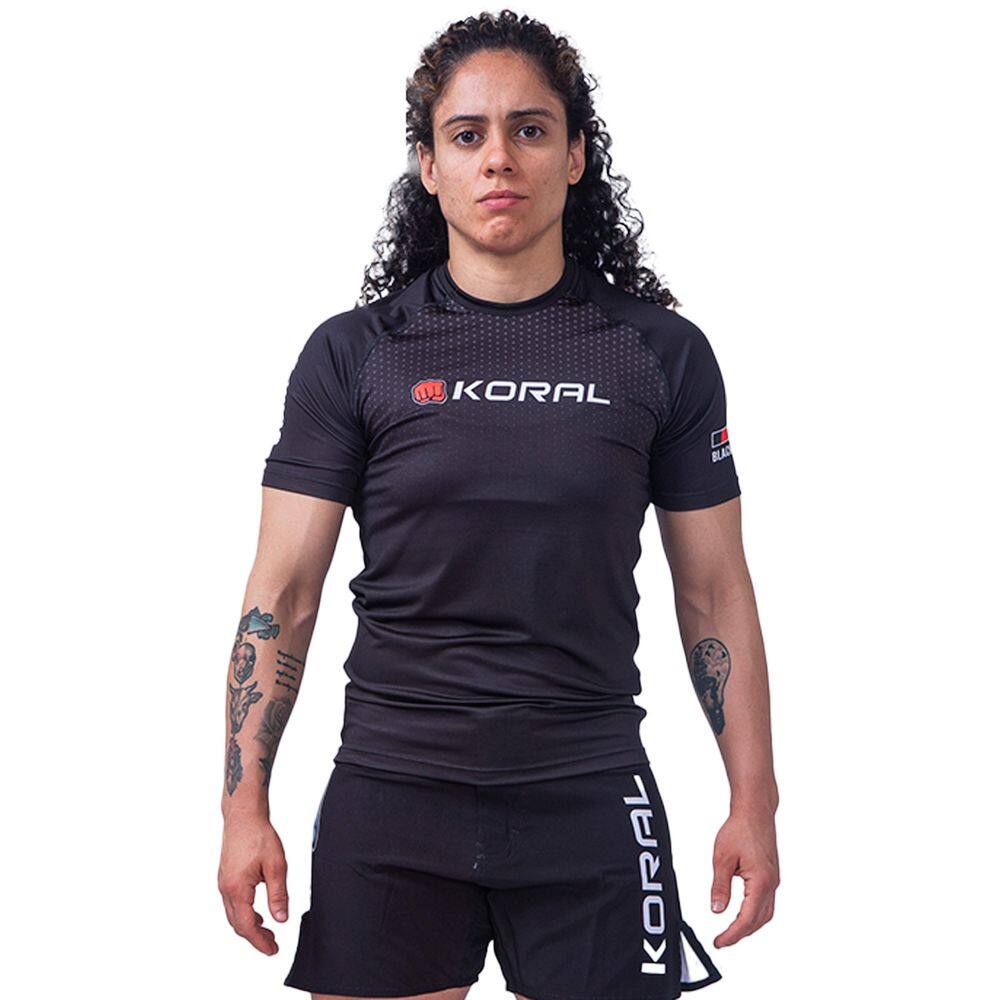 Rash Guard Competition Preta Manga Curta Koral