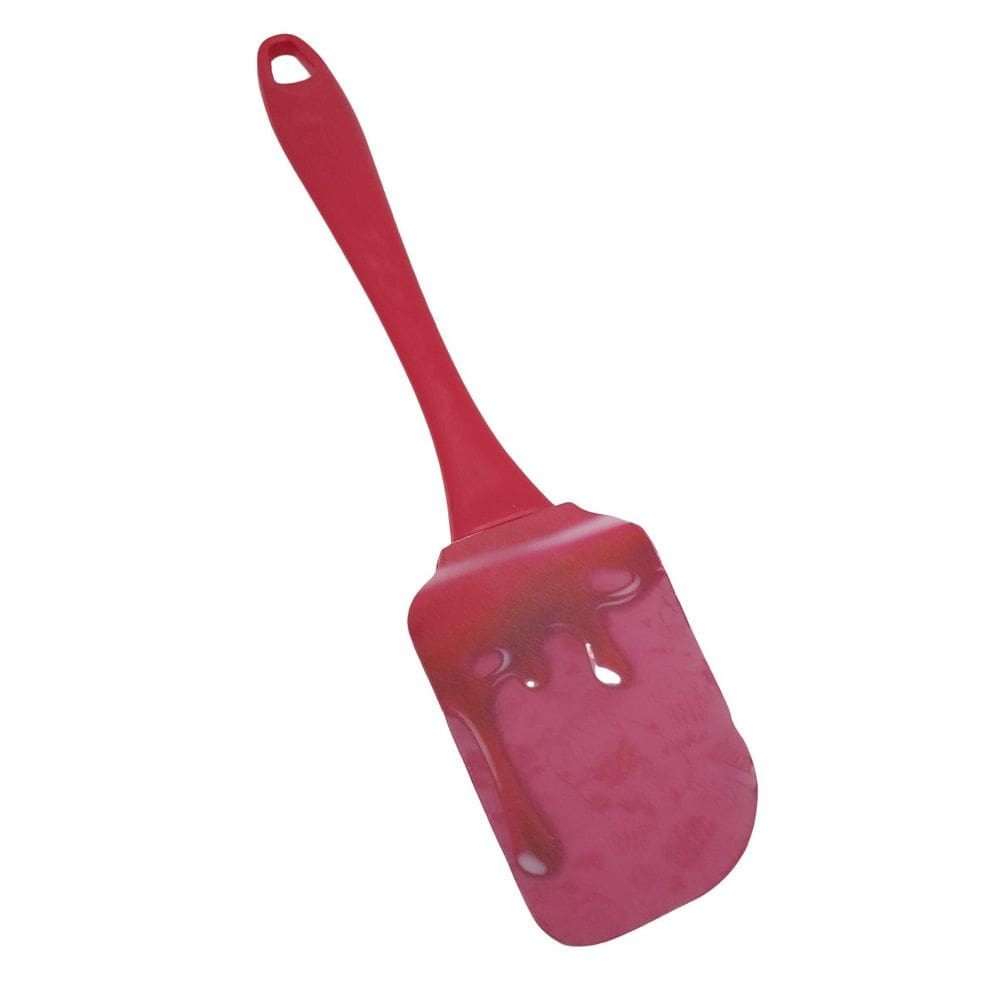 Espátula Raspadora Em Silicone Cabo Acrílico Caldas De Cereja