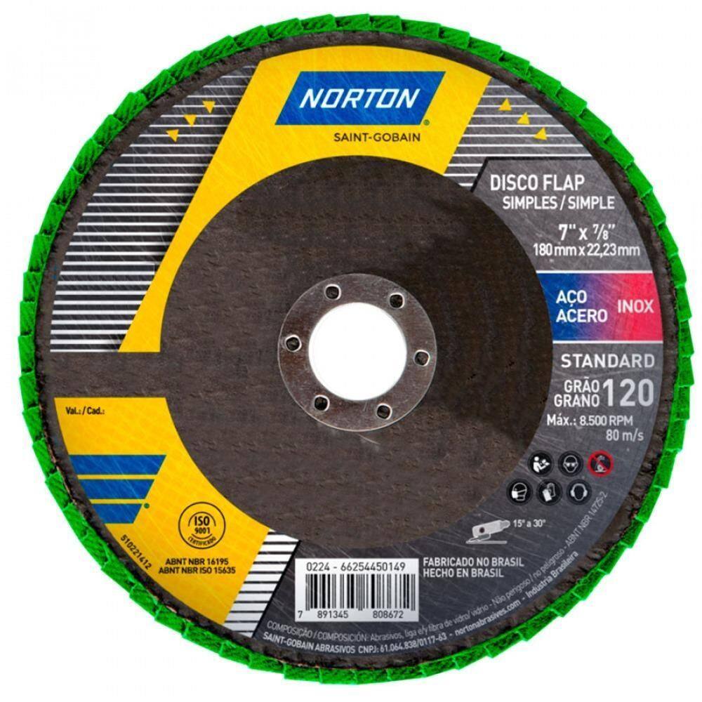 Disco De Lixa Flap Disc 4.1/2Pol Fibra Standard Norton