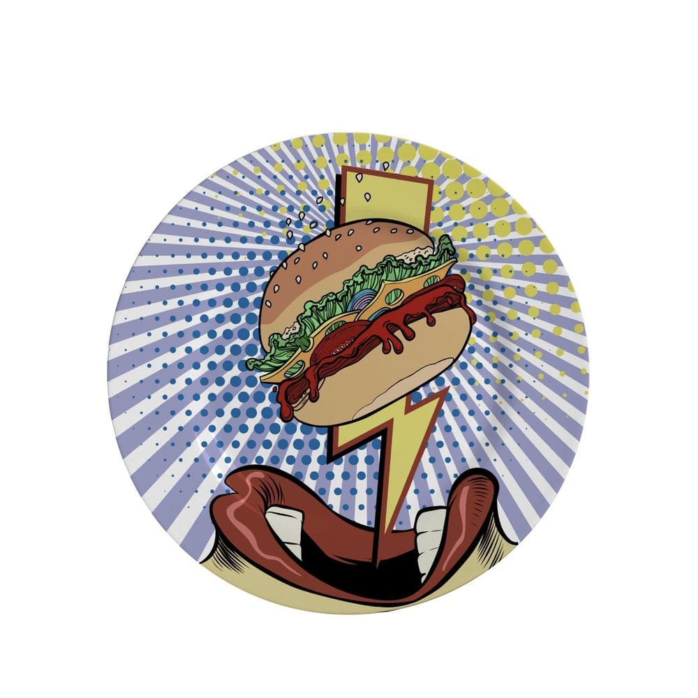 Prato De Sobremesa Burger Collection Cerâmica Alleanza