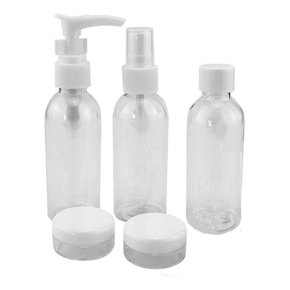 Frascos Para Viagem Kit 6 Peças Shampoo Perfume Creme Novo Seculo
