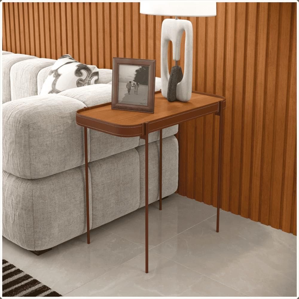 Mesa Lateral Melin P 47x31 Nature Com Pes Metal Cobre
