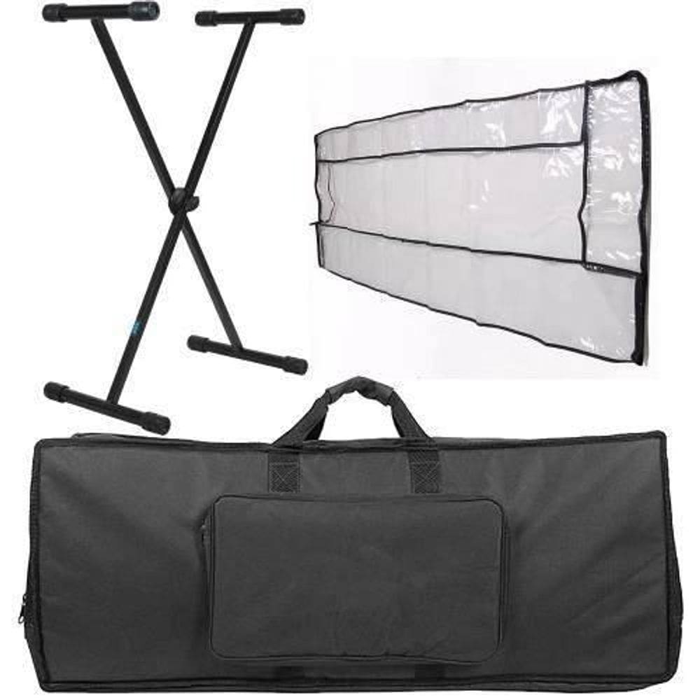 Kit Capa Piano Acolchoada Com Suporte Em X + Capa Cobertura