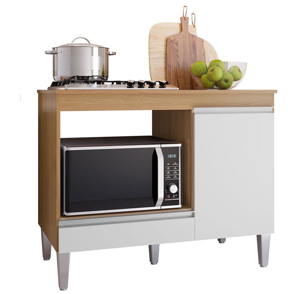 Balcão Para Cooktop 1 Porta 1 Gaveta com Tampo Cátia