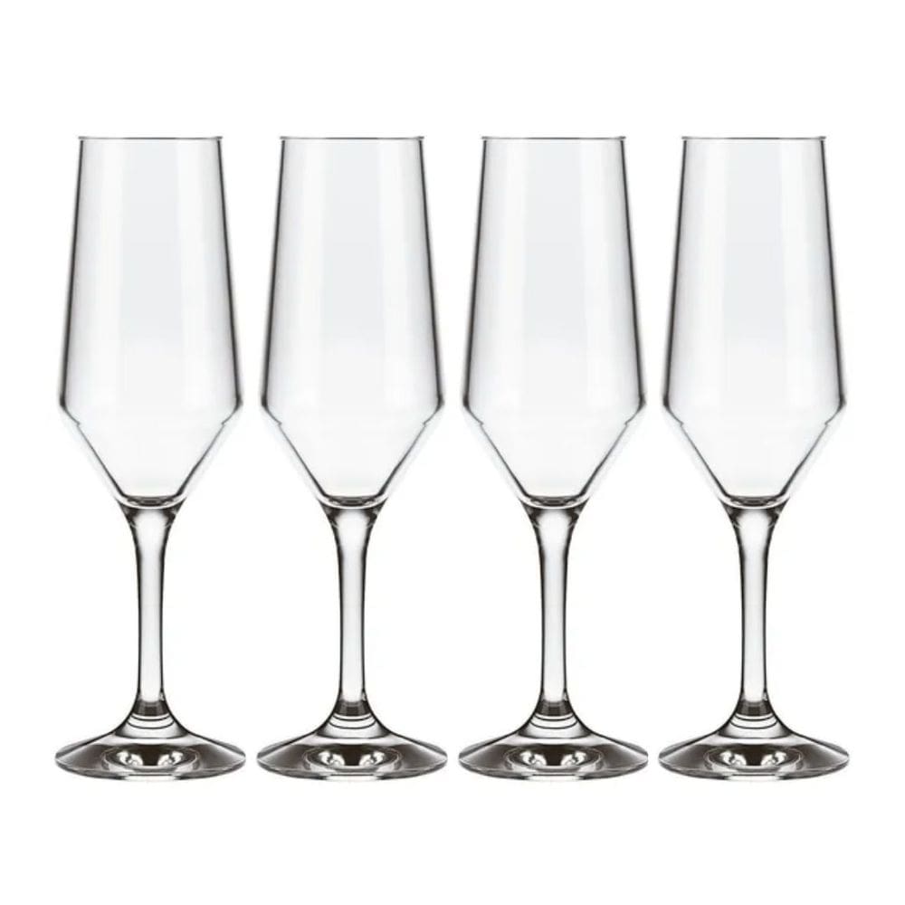 Jogo 4 Taças Champanhe e Espumante Buffet SM Vidro 186ml - Nadir