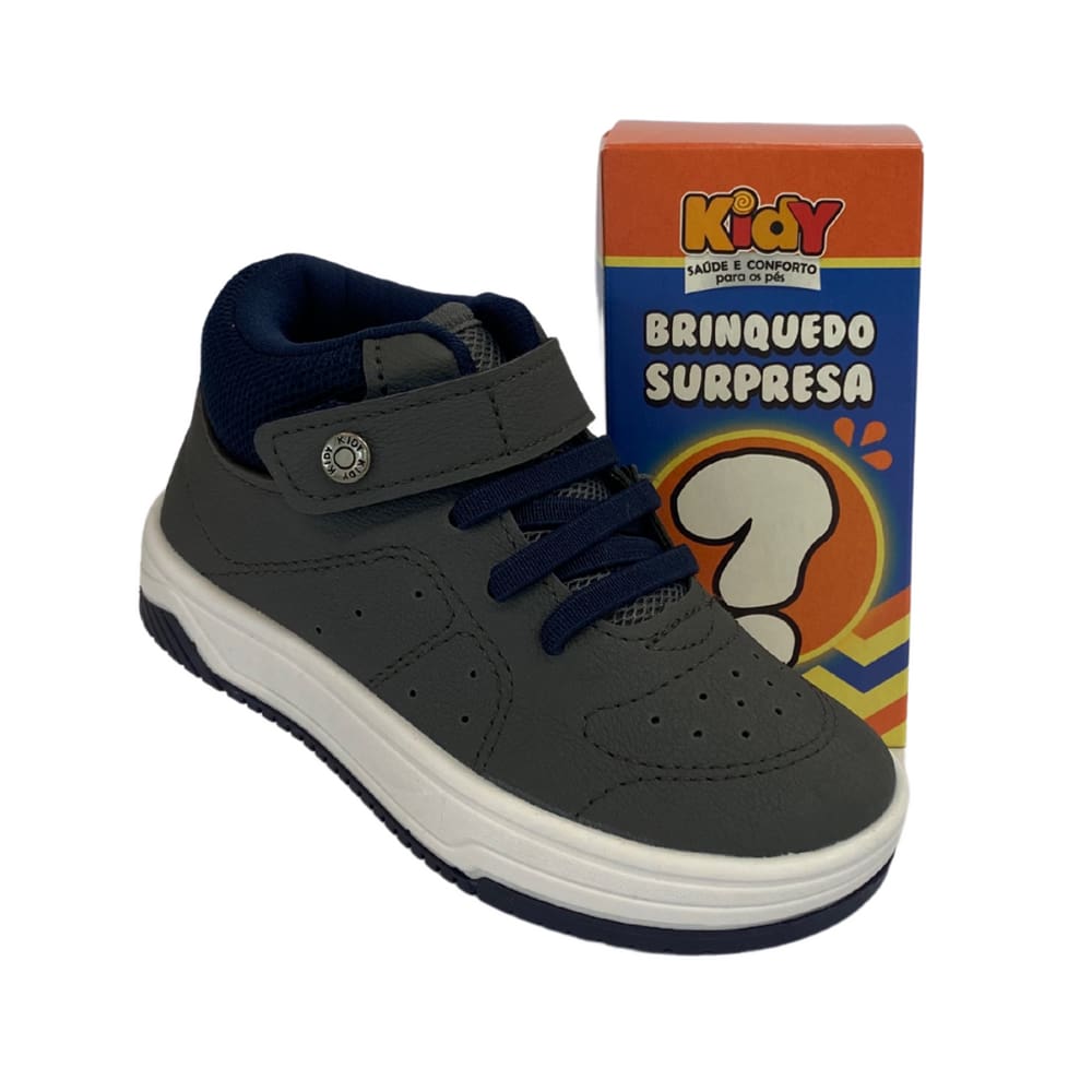 Tênis Kidy Happy Infantil Grafite conforto leve