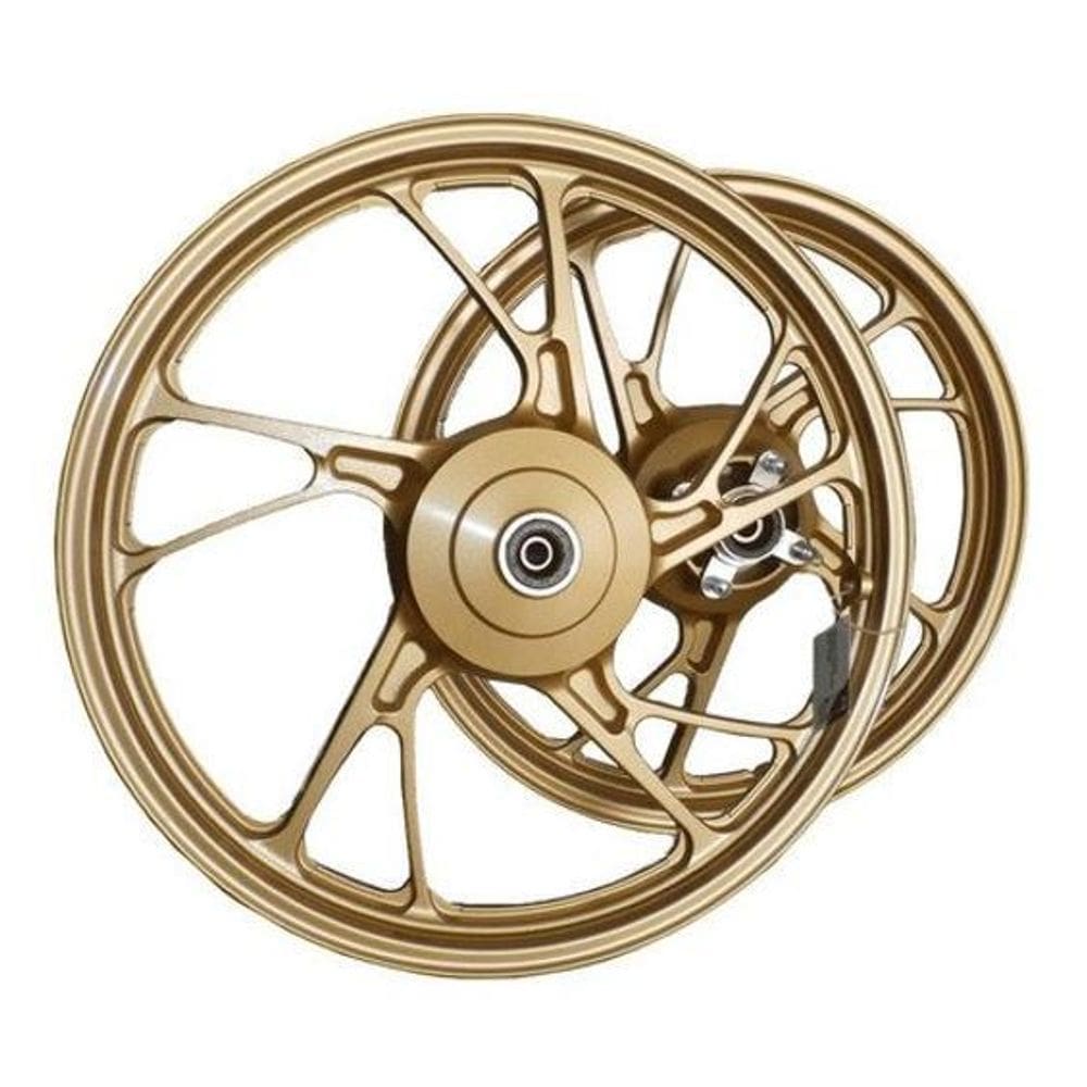 Par Rodas Pe Galinha Liga Titan Fan Tambor Dourado Fabreck