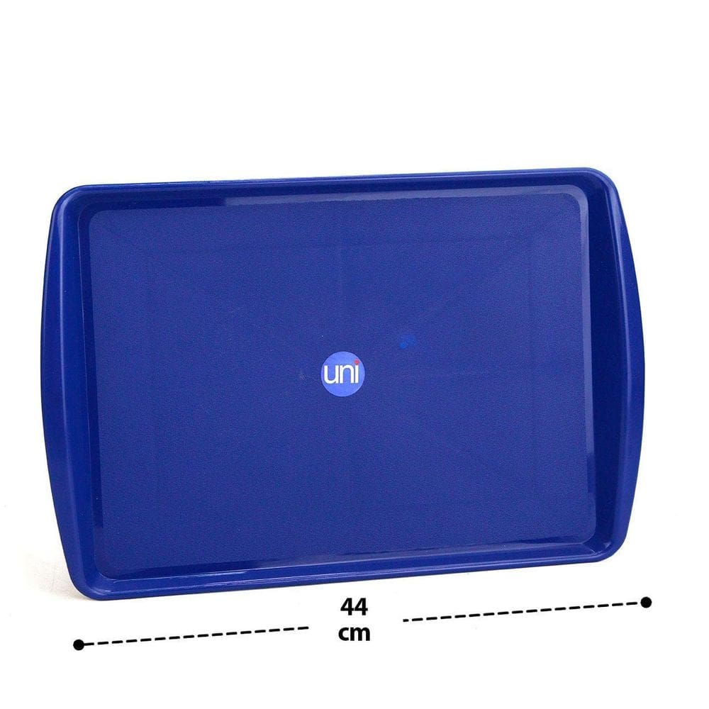 Bandeja 31,5x44cm Plástica Retangular Azul