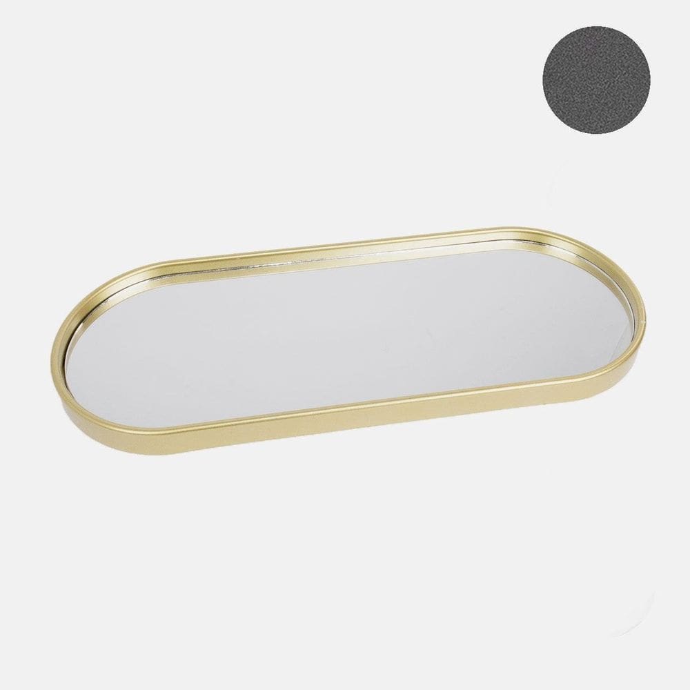 Bandeja Decorativa Plástico com Espelho 30x12cm