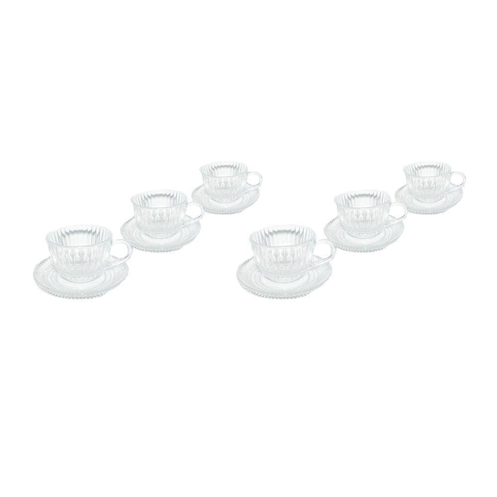 Conjunto de 6 Xícaras 200 ml com Pires N2444396 - Quanhe