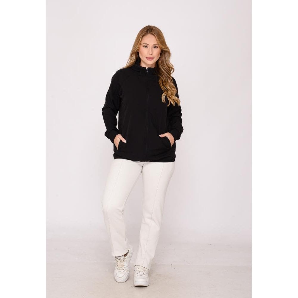 Jaqueta Feminina Corta Vento 7957 Preto [F075]