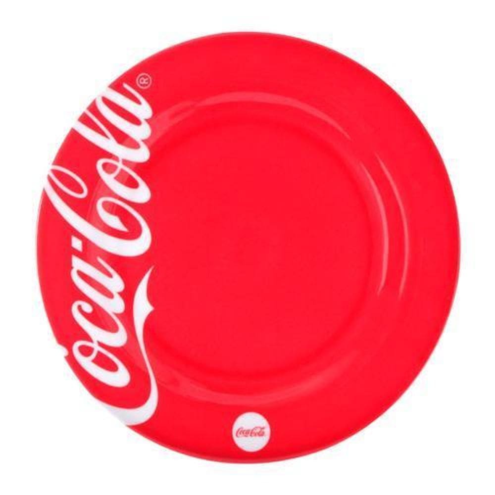 Prato Sobremesa Melanina Coca Cola Vermelho 20Cm 9505009