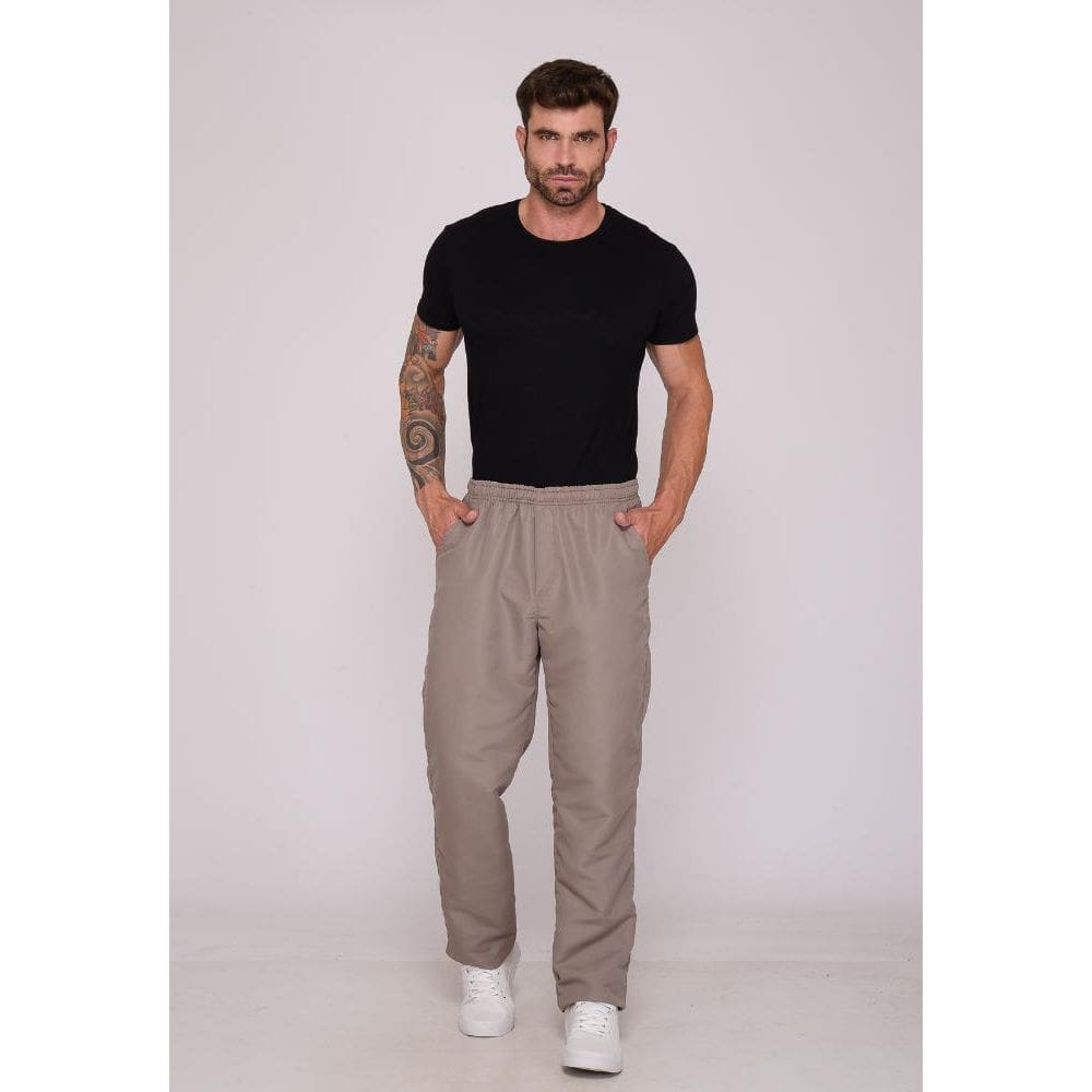 Calça Masculina Nylon Bege 7942 [F075]