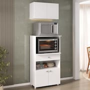 Kit Armário de Cozinha 62,5cm com Balcão para Forno/Micro-ondas Multimóveis MP2281