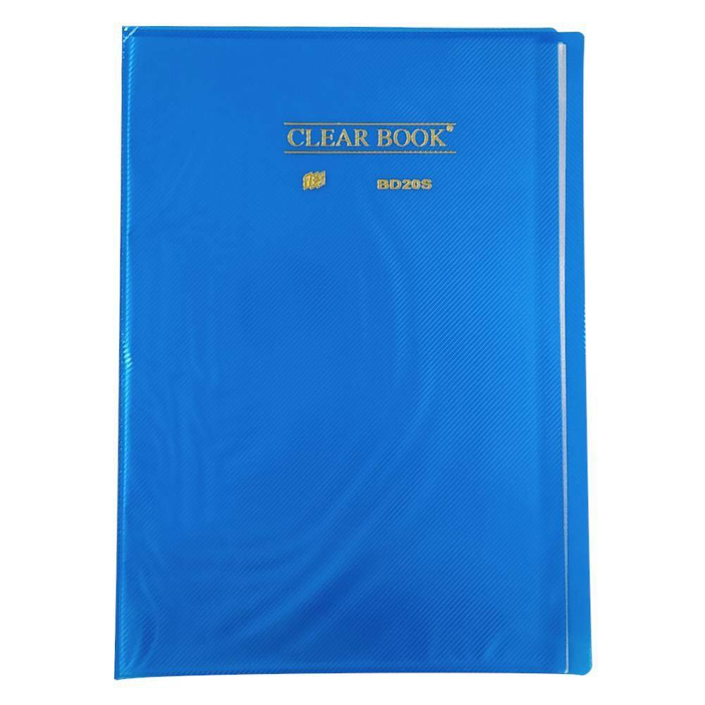Pasta Catálogo Ofício Yes 20 Envelopes Transparente Azul