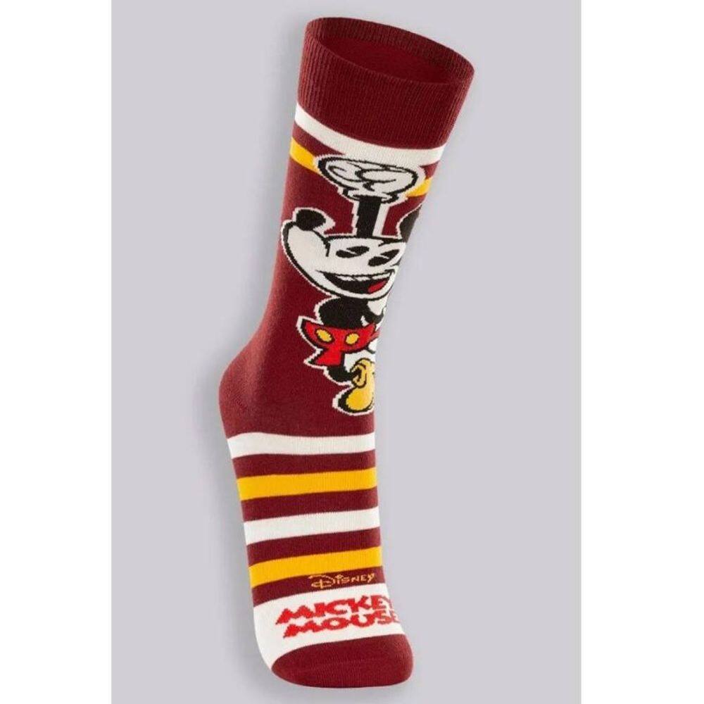 Meia Disney Adulto Urban Mickey Vermelho