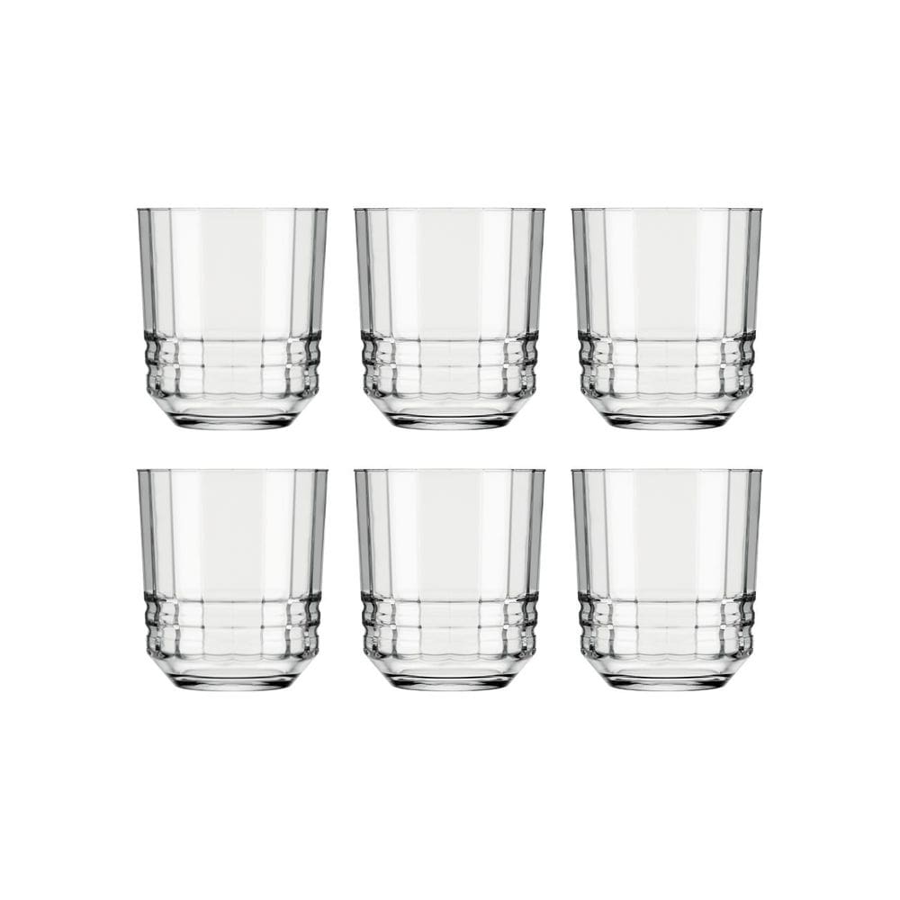 Jogo de Copos Rocks Veneto Vidro Nadir 300ml Kit 6 Peças