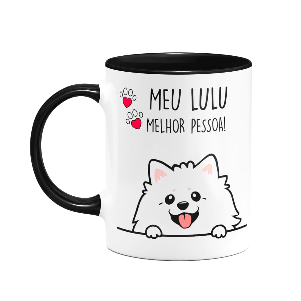 Caneca Dog - Meu Lulu Spitz, melhor pessoa! B-black - M2