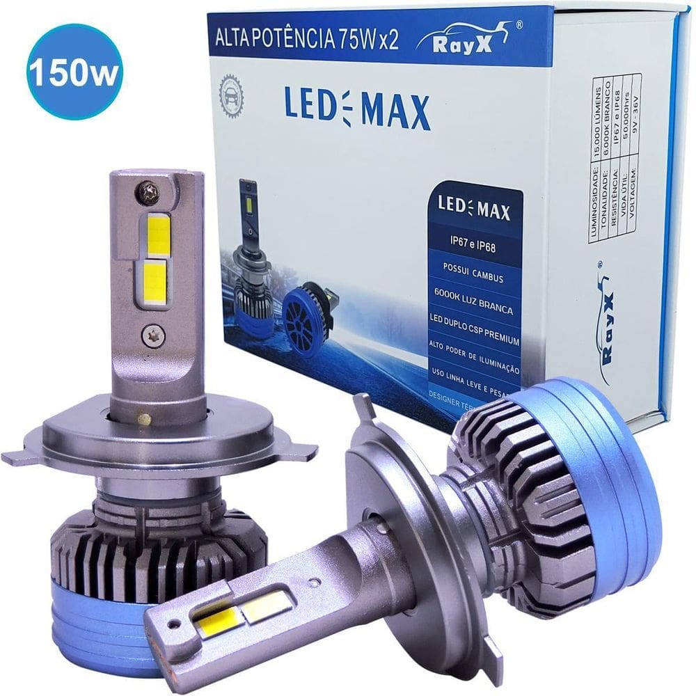 Ultra Led Max Rayx 15.000 Lumens 150W 6000K H11 12V 24V