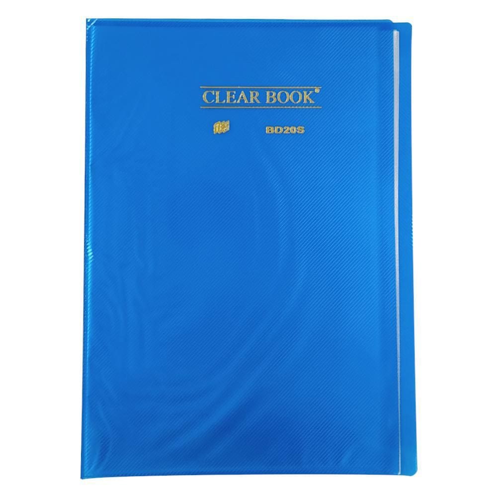 Pasta Catálogo Ofício Yes 20 Envelopes Transparente Azul