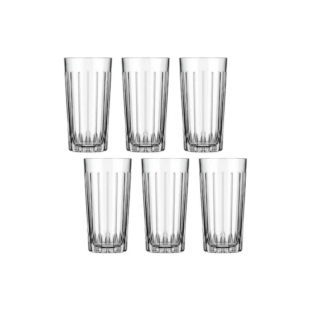 Jogo de Copo Madrid Long Drink Vidro Nadir 395ml Kit 6 Peças