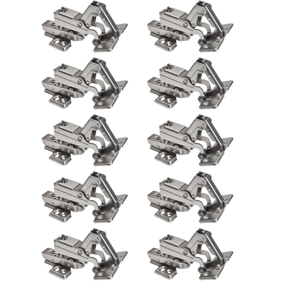 Kit 10 Dobradiça Reta 165 Graus Caneco 35Mm Com Amortecedor