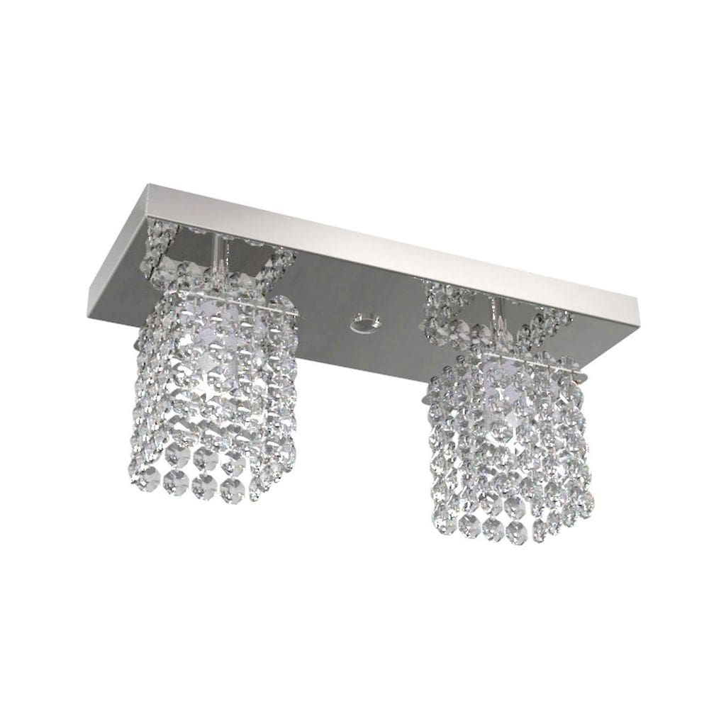 Plafon De Cristal Retangular 30X12Cm Mesa Balcão