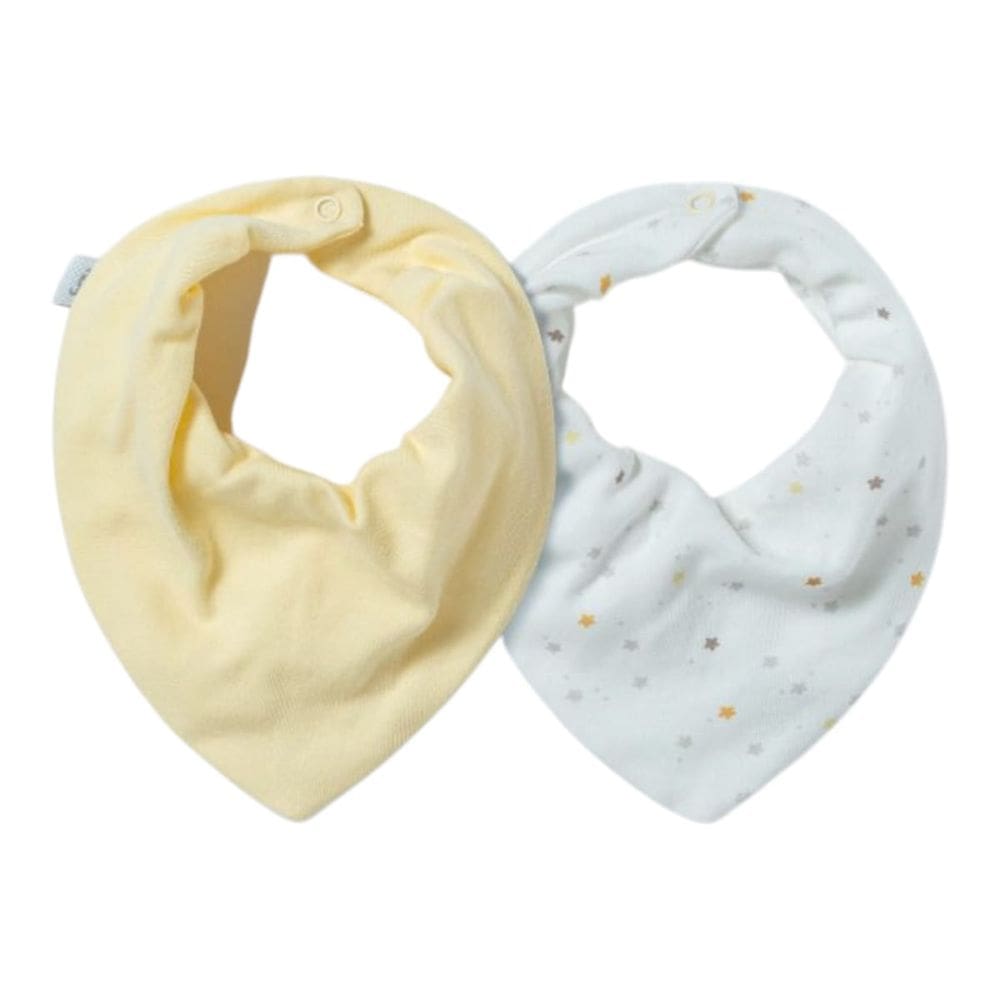 Kit Com 2 Babadores Bebê Bandana Little Baby Amarelo - Hug