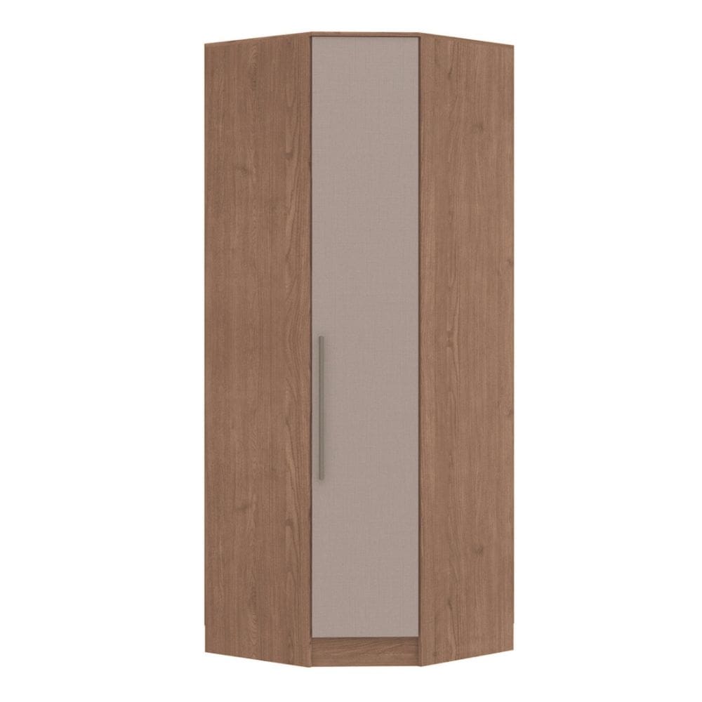 Guarda-roupa Canto Oblíquo 1 Porta Requinte+ Macadâmia/Duna