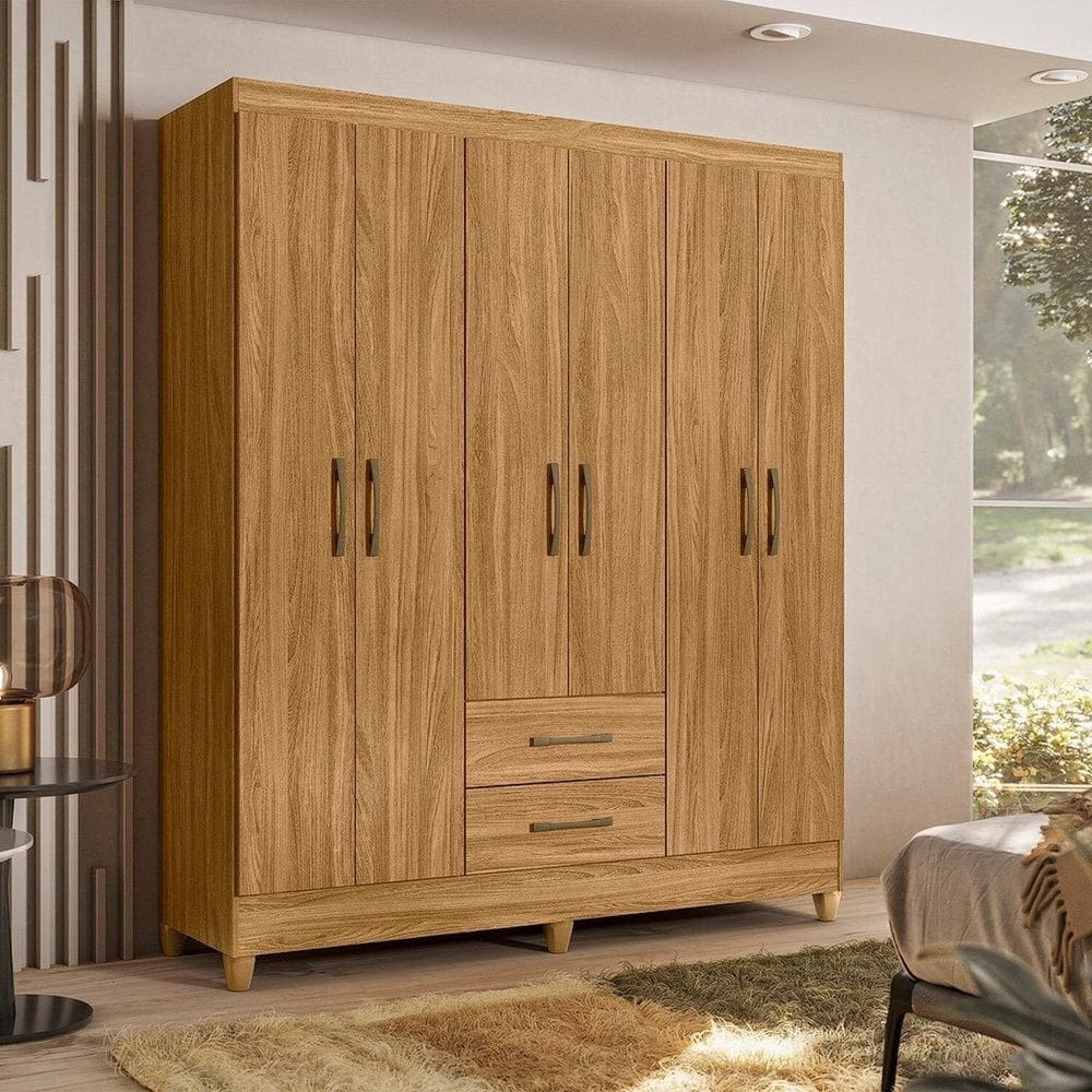 Guarda-roupa 182cm X 153cm Essencial Freijó