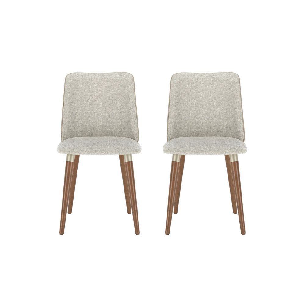 Conjunto 2 Cadeiras para Sala de Jantar Dakota - caixa com 2 Unidade - Natural/Champanhe