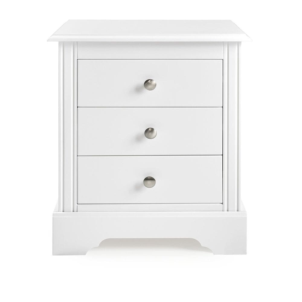 Mesa de Cabeceira 3 Gavetas 58,4cm X 50cm Louise Branco
