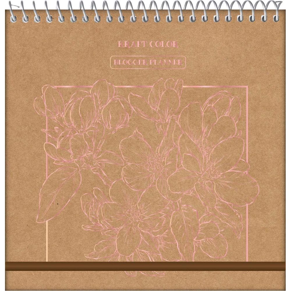 Agenda Planner Blogueira Kraft Flores Jandaia 108 Folhas