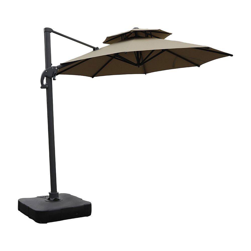 Ombrelone Lateral 300cm x 260cm Belize Cinza / Preto