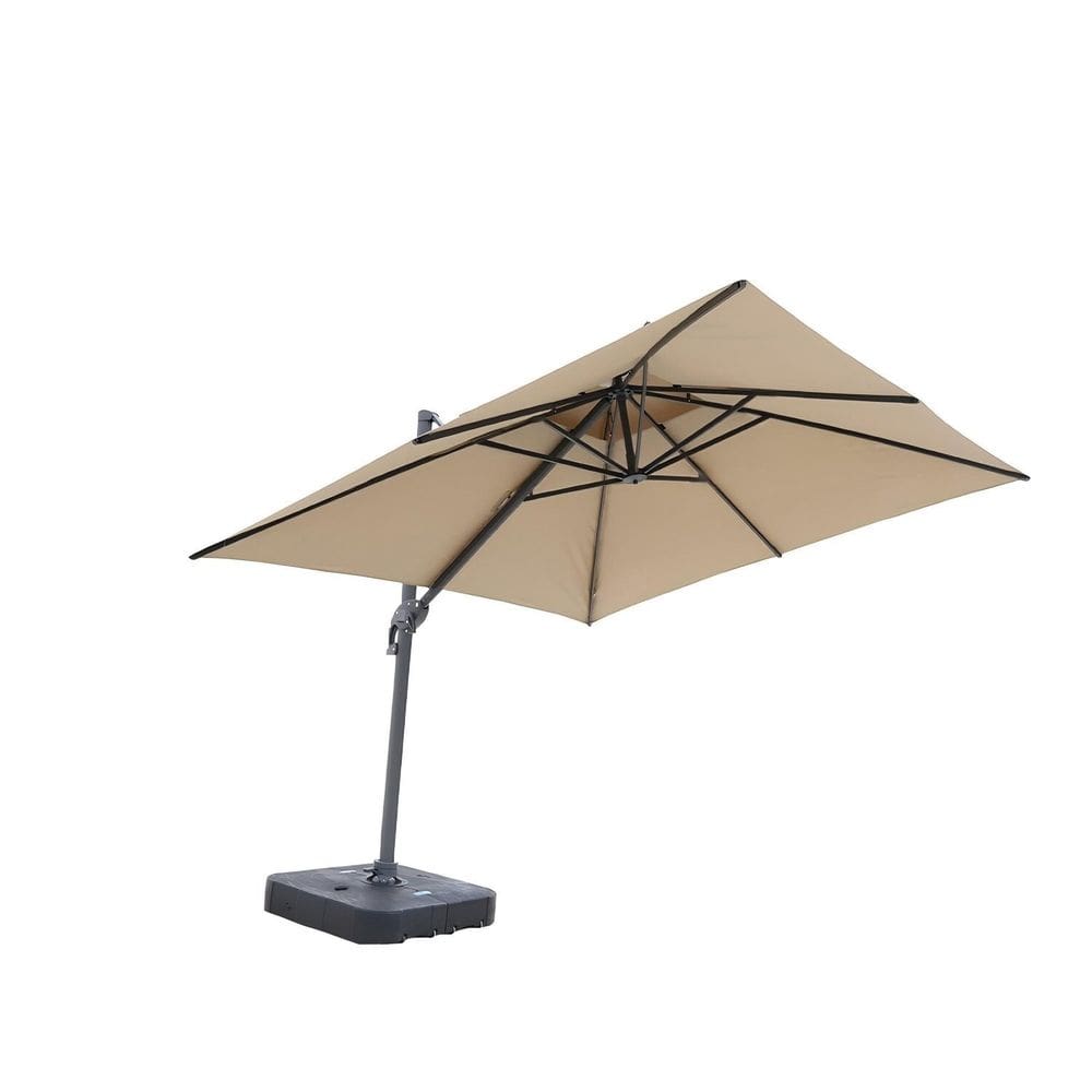 Ombrelone Lateral 280cm x 295cm Tulum Cinza/ Preto