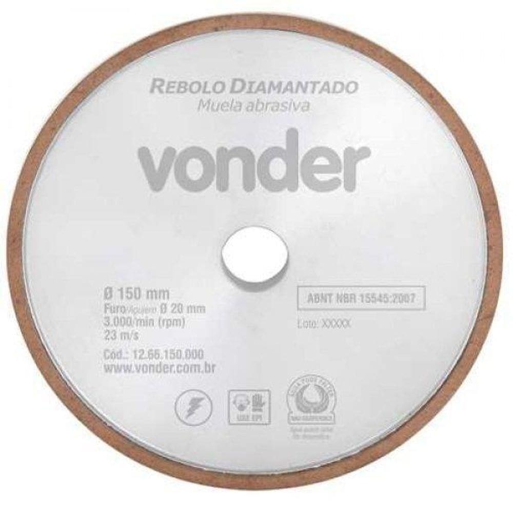 Rebolo Diamantado Para Afiar Widea 150 X 20Mm - Vonder