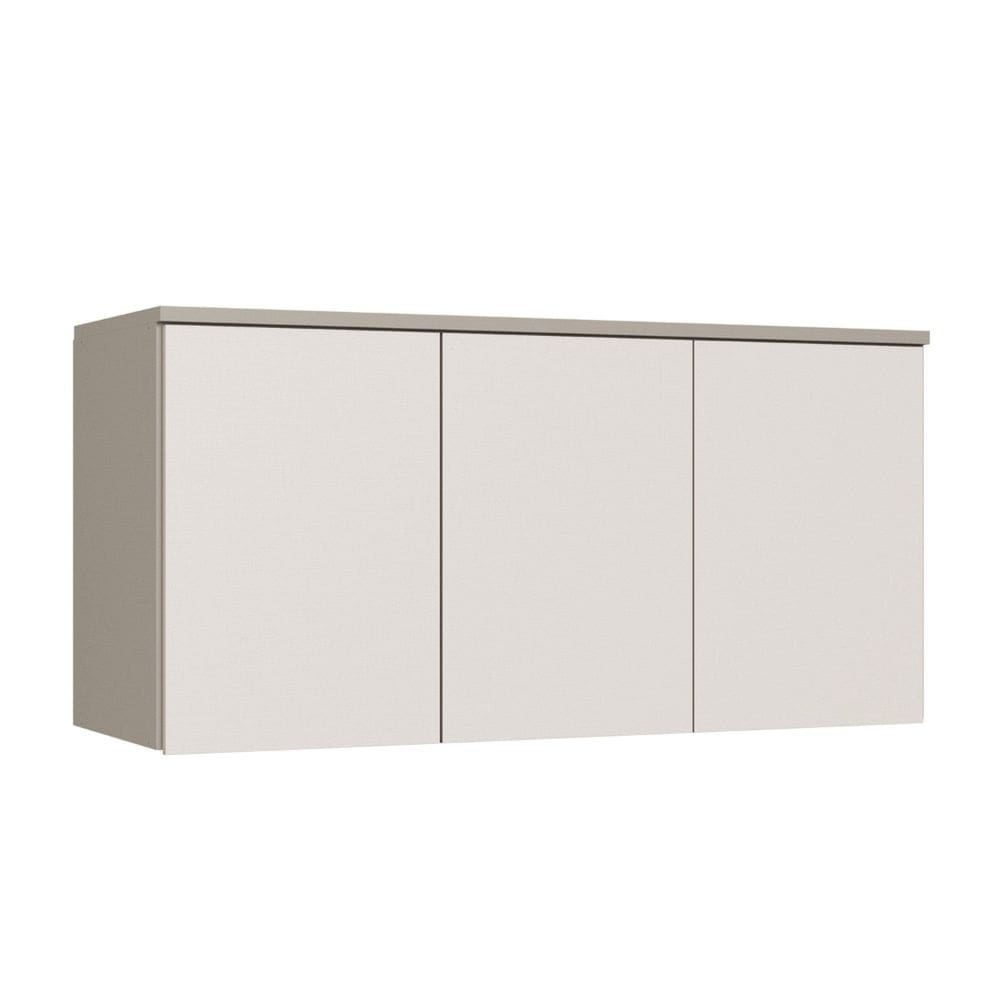 Guarda-roupa Módulo Aéreo 3 Portas Elegance Niquel/Blanc