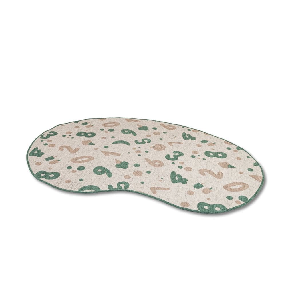 Tapete Infantil São João Antiderrapante 1,40 X 2,00 branco , bege e verde