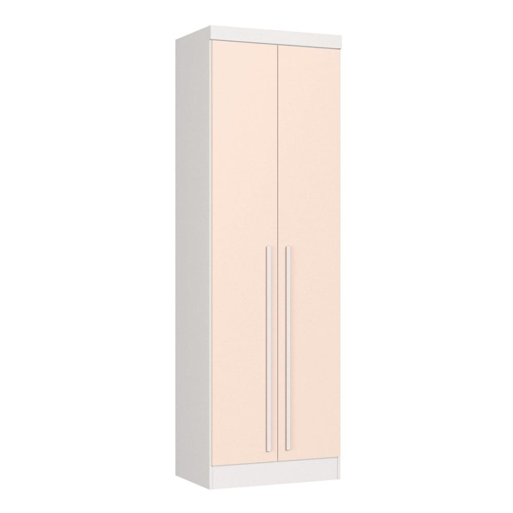 Guarda-roupa Modulado 2 Portas Infinity Branco Line / Blush Line