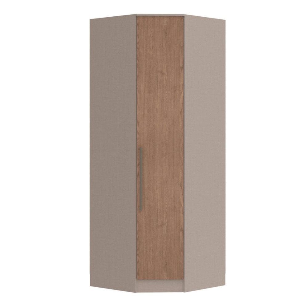 Guarda-roupa Canto Oblíquo 1 Porta Requinte+ Duna /Macadâmia