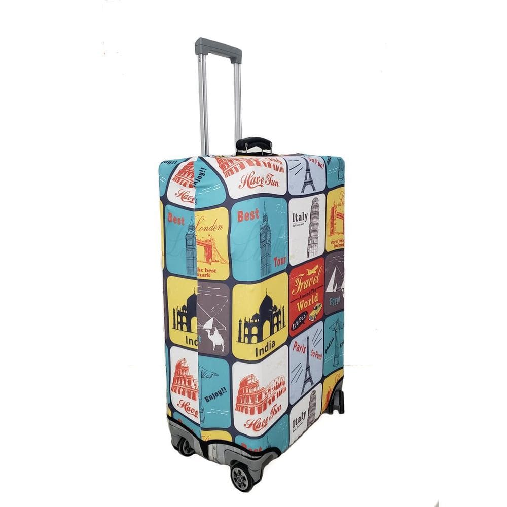 Capa Para Mala De Viagem Estampa Selos De Viagem Tamanho P