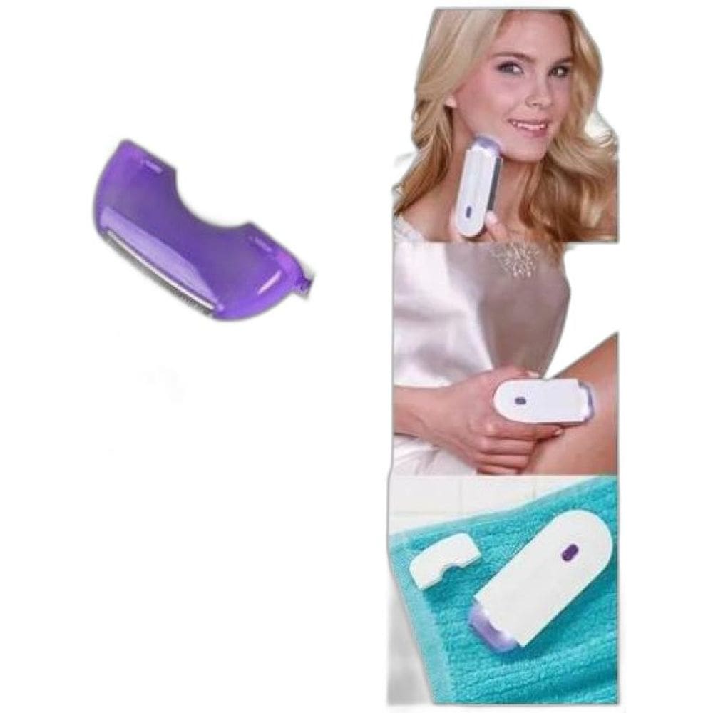 Depilador a Laser Recarregável | Indolor | Branco/Roxo | USB