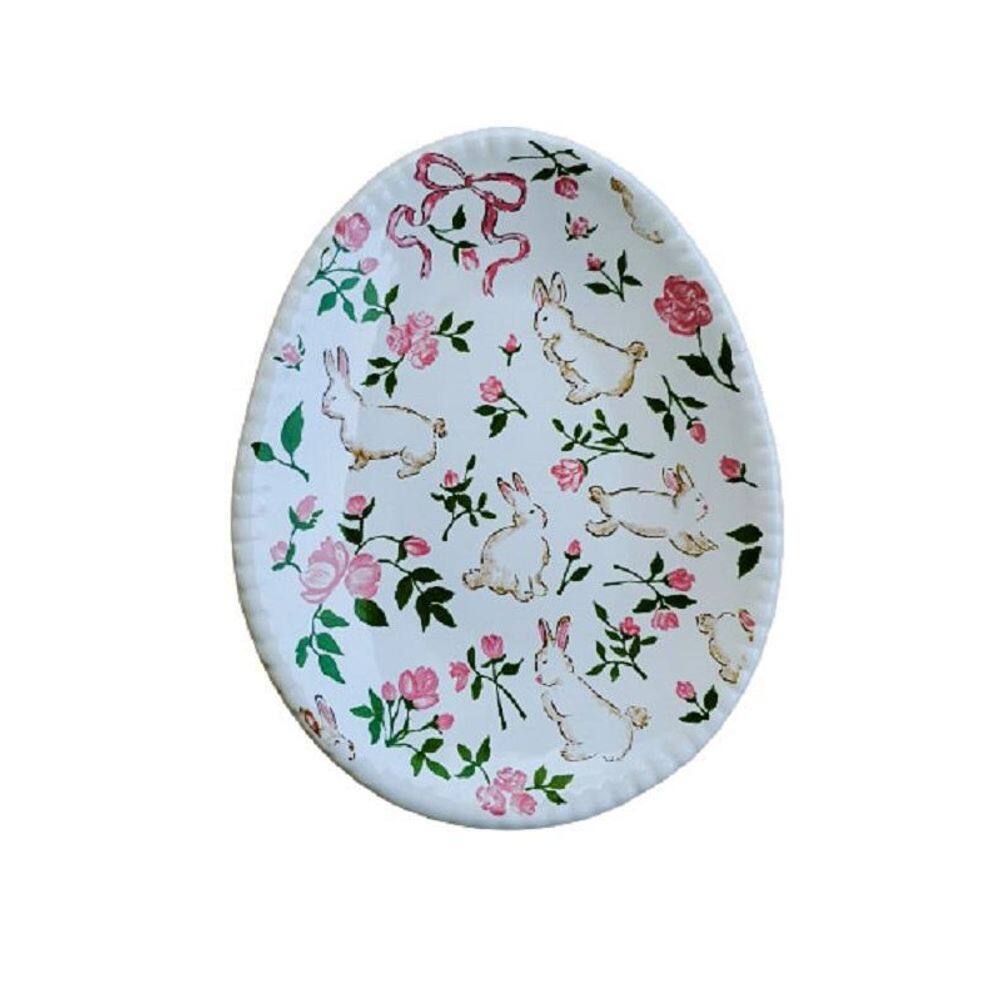 Prato Sobremesa Oval Linha Aquarela 6Uni