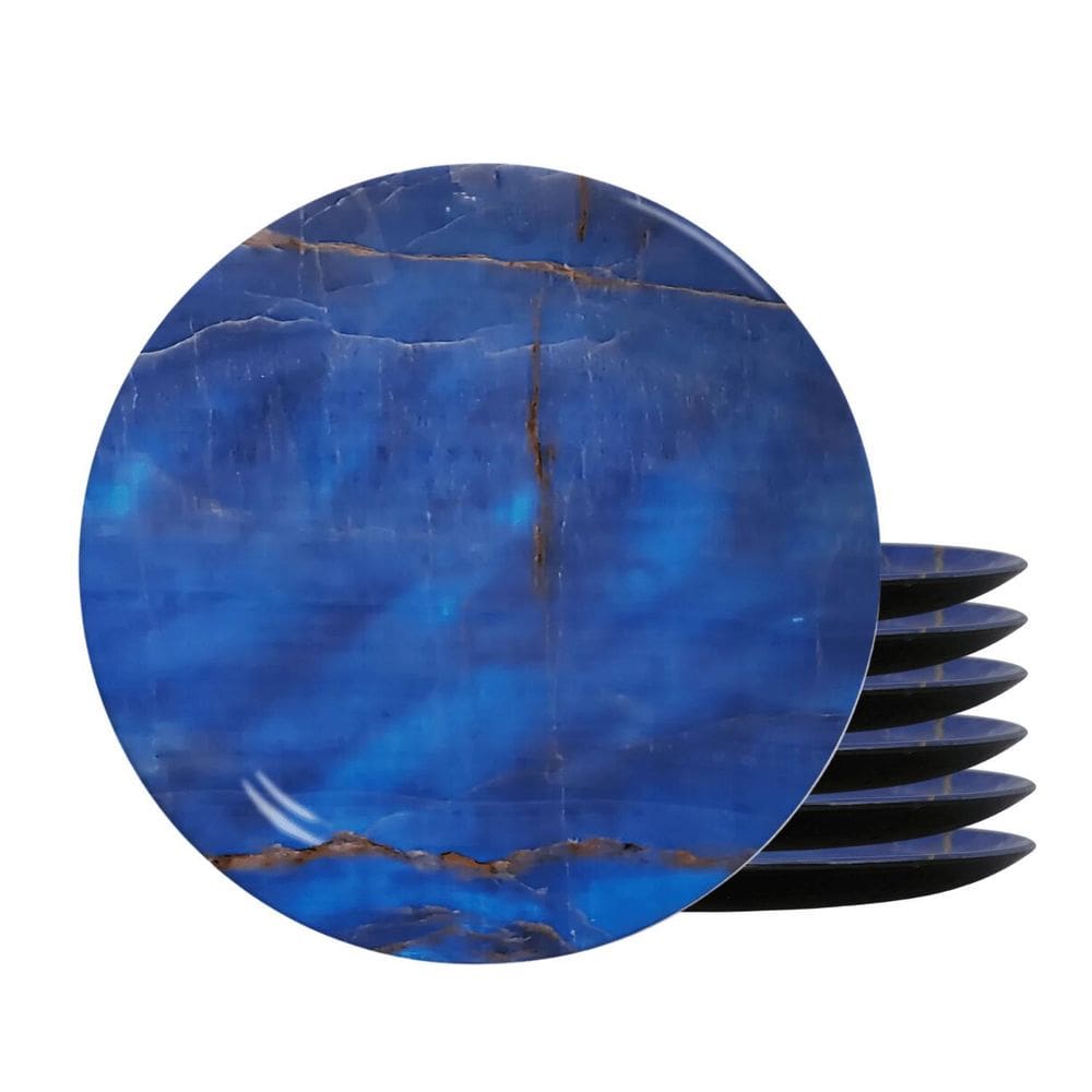 Jogo De Pratos Fundo Cerâmica 6Pc 25Cm Lápis Lazúli Alleanza