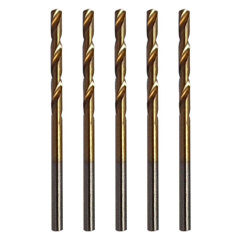 Kit 5 Brocas 3Mm Aço Rápido Hss Titânio Micro Mini Retíficas