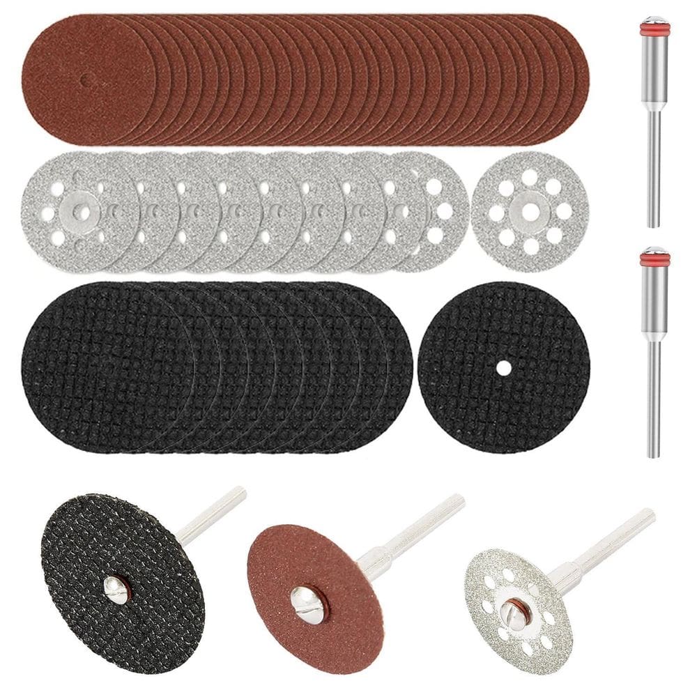 Kit Discos De Corte 70 Peças Hastes 3Mm Para Micro Retíficas