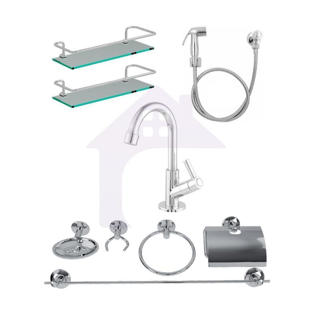 Kit Completo Para Banheiro 9 Peças