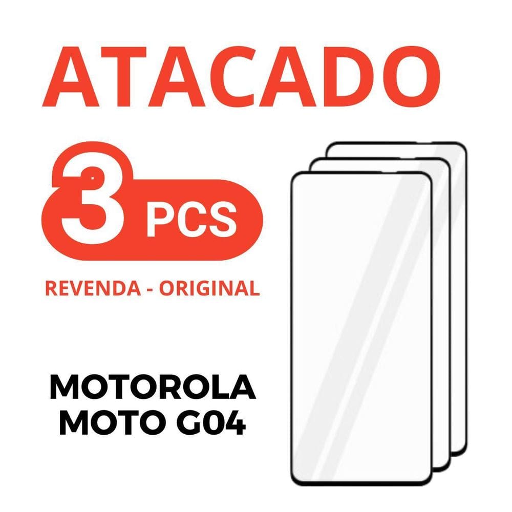 Kit 3 Película De Vidro Temperado 3D Motorola Moto G04 +